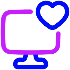 Desktop Favorite Heart Icon from Plump Neon Set