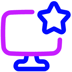 Desktop Favorite Star Icon from Plump Neon Set