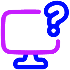 Desktop Help Icon from Plump Neon Set