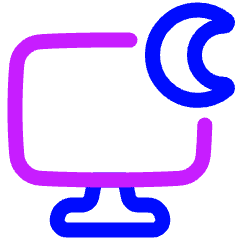 Desktop Screensaver Sleep Icon from Plump Neon Set