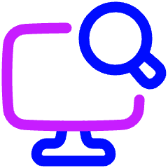 Desktop Search Icon from Plump Neon Set