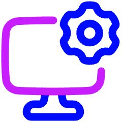 Desktop Setting Icon from Plump Neon Set