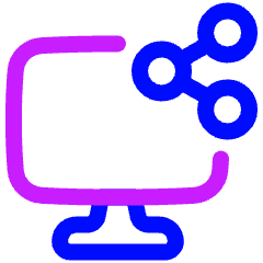 Desktop Share Icon from Plump Neon Set