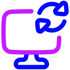 Desktop Sync Icon from Plump Neon Set