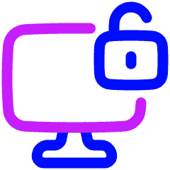 Desktop Unlock Icon from Plump Neon Set