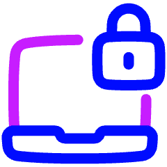 Laptop Lock Icon from Plump Neon Set