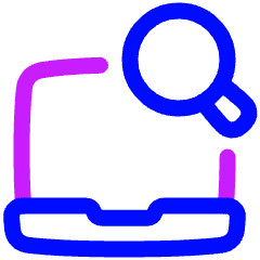 Laptop Search Icon from Plump Neon Set