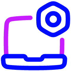 Laptop Setting 1 Icon from Plump Neon Set