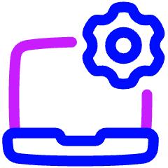 Laptop Setting 2 Icon from Plump Neon Set