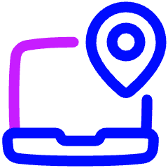 Laptop Track Icon from Plump Neon Set