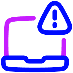 Laptop Warning 2 Icon from Plump Neon Set