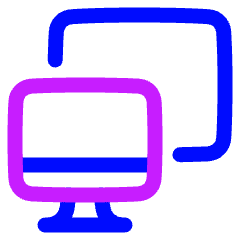 Monitor Project Screen Icon from Plump Neon Set
