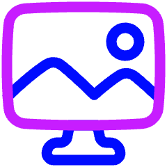 Screensaver Monitor Wallpaper Icon from Plump Neon Set