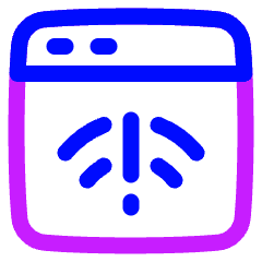 Browser Error Icon from Plump Neon Set
