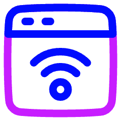 Browser Wifi Icon from Plump Neon Set