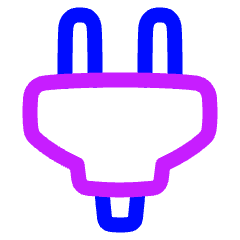 Electric Cord 1 Icon from Plump Neon Set