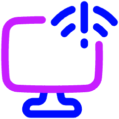 Monitor Error Icon from Plump Neon Set