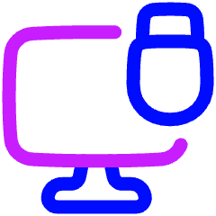 Monitor Lock Icon from Plump Neon Set