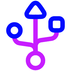 Usb Port Icon from Plump Neon Set