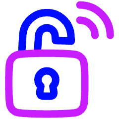 Wifi Not Secure Connection Icon from Plump Neon Set