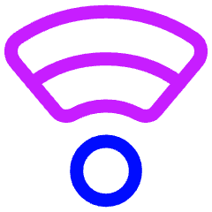 Wifi Signal Medium Icon from Plump Neon Set