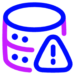 Database Alert Icon from Plump Neon Set