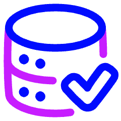 Database Check Icon from Plump Neon Set