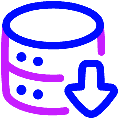 Database Download Icon from Plump Neon Set