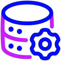 Database Setting Icon from Plump Neon Set