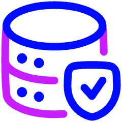 Database Shield Icon from Plump Neon Set