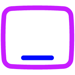 Ipad Tablet Screen Icon from Plump Neon Set