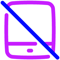 Tablet Disable Icon from Plump Neon Set