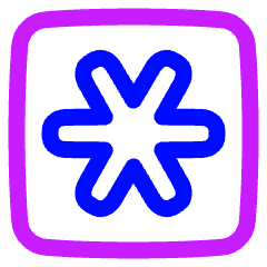 Asterisk Square 2 Icon from Plump Neon Set