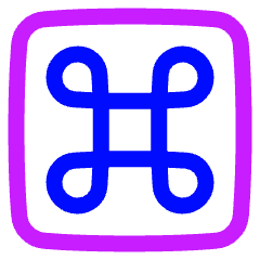 Command Square Icon from Plump Neon Set
