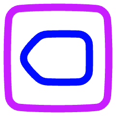 Delete Backspace Icon from Plump Neon Set