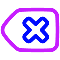 Delete Keyboard Icon from Plump Neon Set