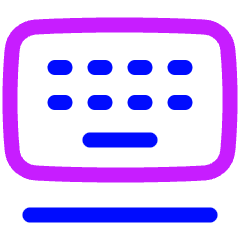 Floating Keyboard Case Tablet Icon from Plump Neon Set