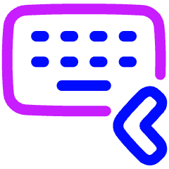 Keyboard One Hand Left Icon from Plump Neon Set