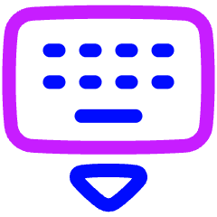 Keyboard Virtual Icon from Plump Neon Set