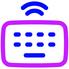 Keyboard Wireless 2 Icon from Plump Neon Set