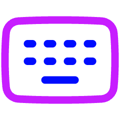 Keyboard Wireless Icon from Plump Neon Set