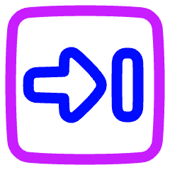 Next Square Icon from Plump Neon Set