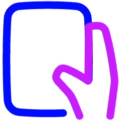 One Handed Holding Tablet Handheld Icon from Plump Neon Set