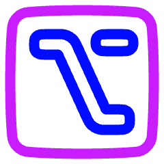 Option Square Icon from Plump Neon Set