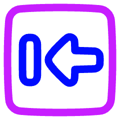 Previous 2 Icon from Plump Neon Set