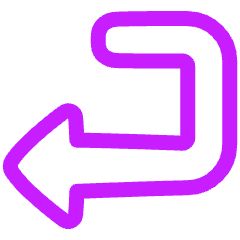 Return 1 Icon from Plump Neon Set