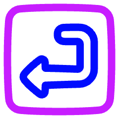 Return 3 Icon from Plump Neon Set