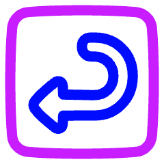 Return Square 2 Icon from Plump Neon Set