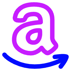 Amazon Logo Icon from Plump Neon Set