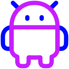 Android Logo Icon from Plump Neon Set
